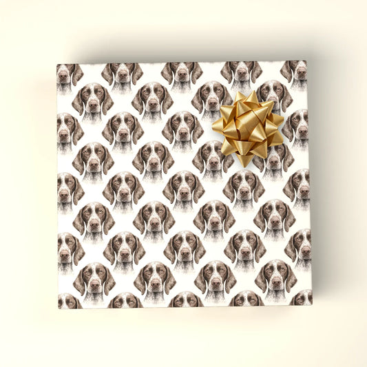 German Shorthaired Pointer Portrait Wrapping Paper — wrapped gift presentation