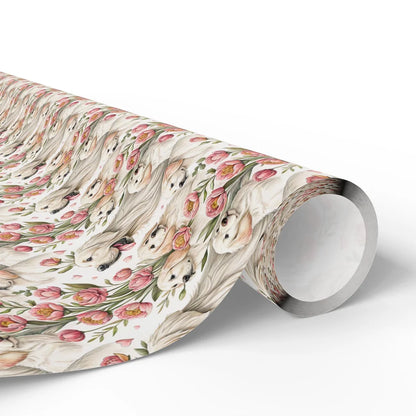 Golden Retriever Floral Wrapping Paper — paper roll