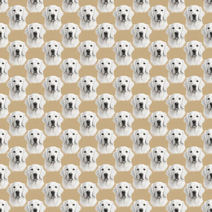 Golden Retriever Portrait Wrapping Paper — repeating pattern tile