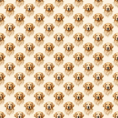 Golden Retriever Portrait Wrapping Paper — repeating pattern tile
