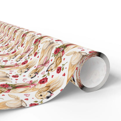 Golden Retriever Valentine's Day Wrapping Paper — paper roll