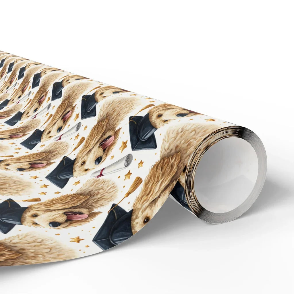 Goldendoodle Graduation Wrapping Paper — paper roll
