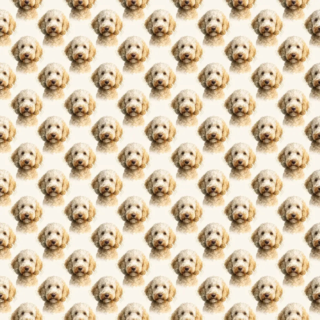 Goldendoodle Portrait Wrapping Paper — repeating pattern tile