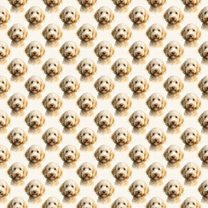 Goldendoodle Portrait Wrapping Paper — repeating pattern tile