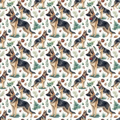 Good Dog Gift Wrap: German Shepherd Wrapping Paper — repeating pattern tile