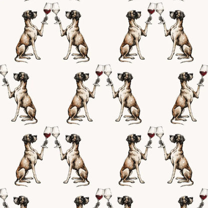 Great Dane Happy Hour Wrapping Paper — repeating pattern tile