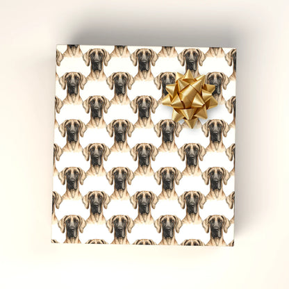 Great Dane Portrait Wrapping Paper — wrapped gift presentation