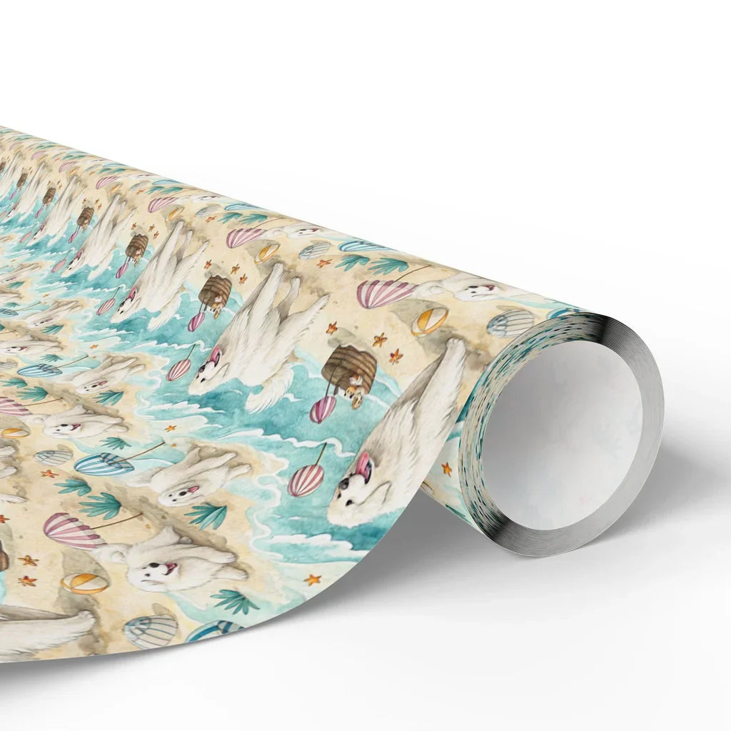 Great Pyrenees Beach Wrapping Paper — paper roll