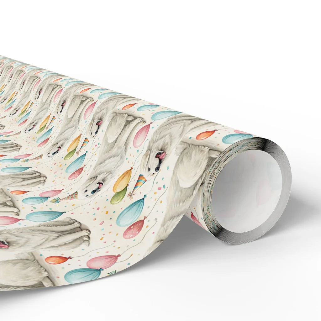 Great Pyrenees Birthday Wrapping Paper — paper roll