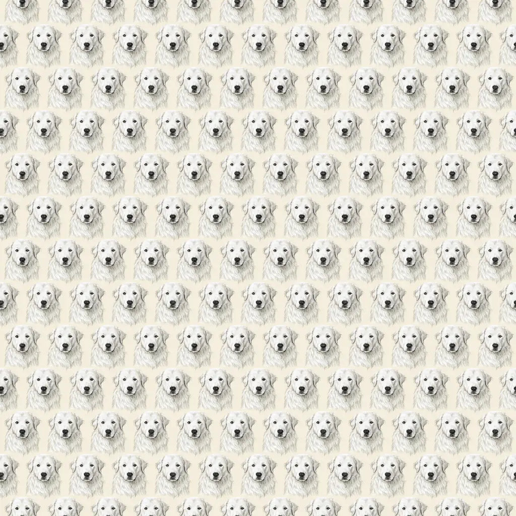 Great Pyrenees Portrait Wrapping Paper — repeating pattern tile