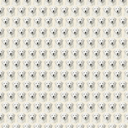 Great Pyrenees Portrait Wrapping Paper — repeating pattern tile