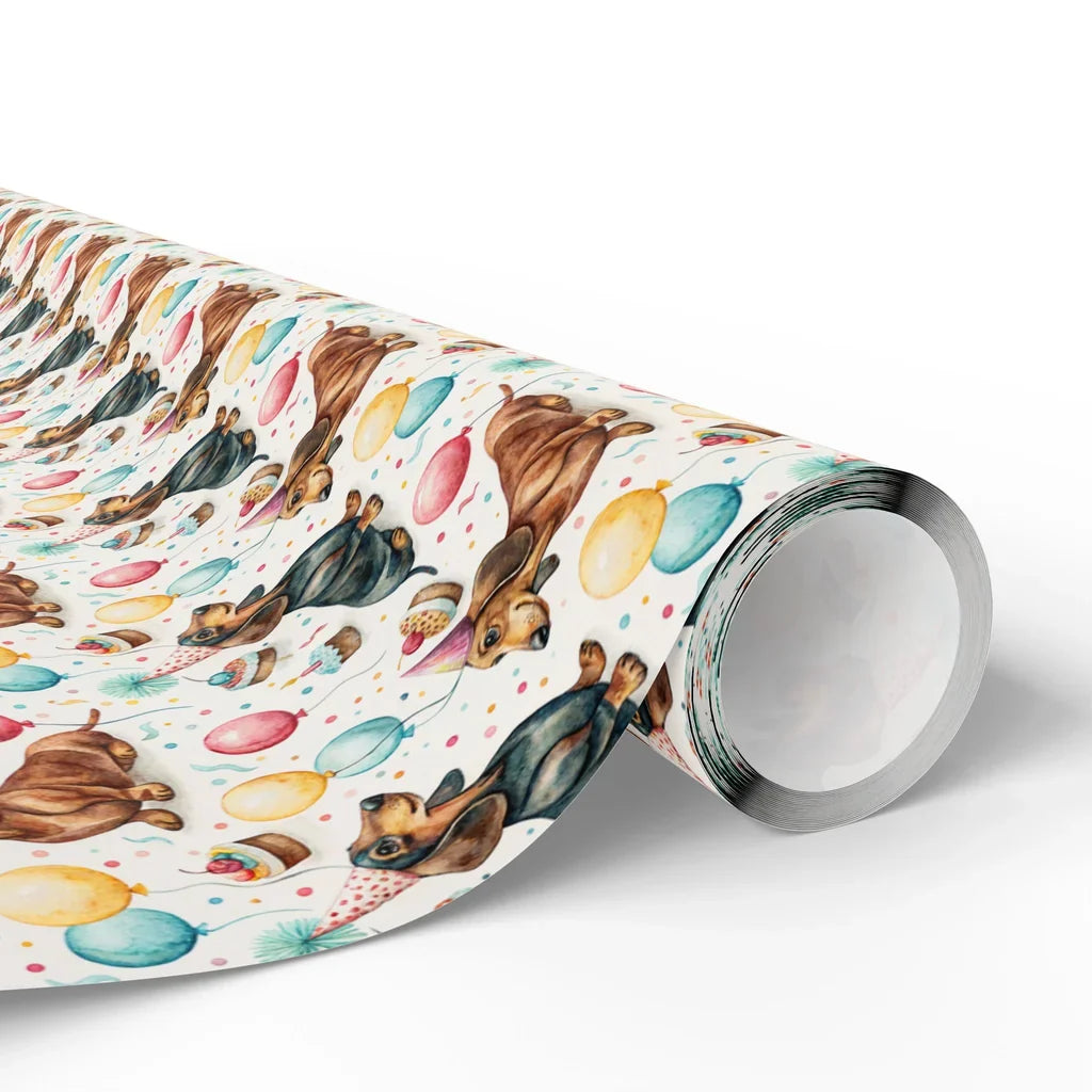 Happy Birthday Dachshund Wrapping Paper — paper roll
