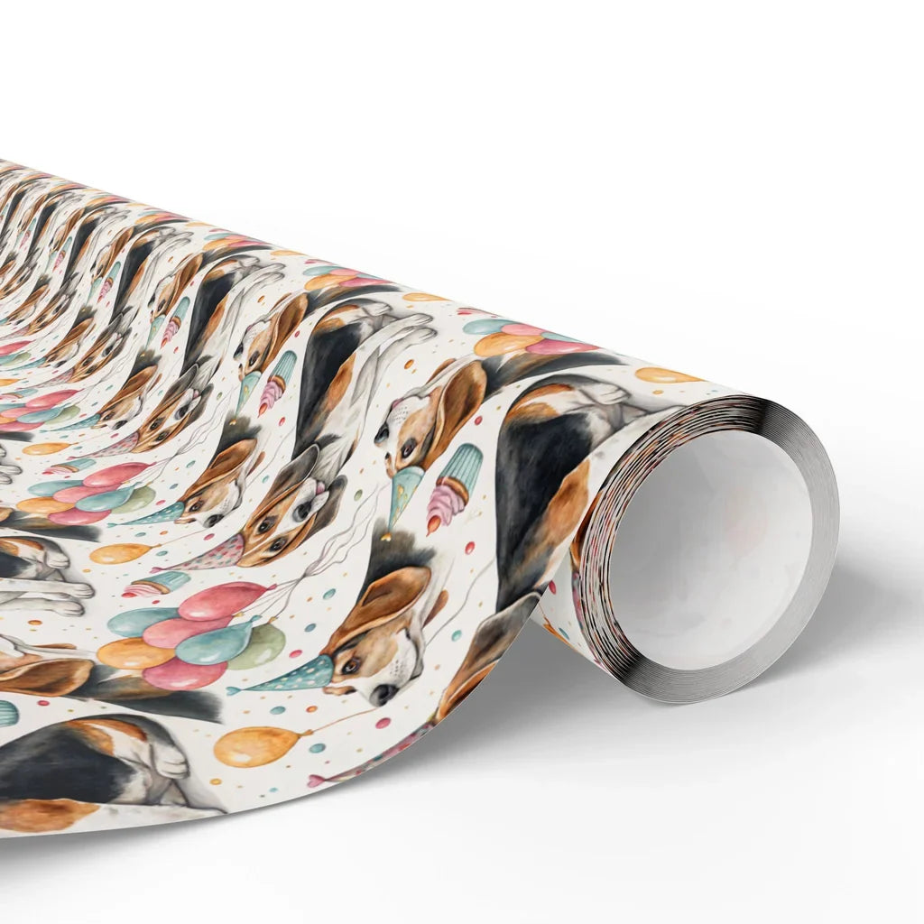 Happy Hound Birthday Beagle Wrapping Paper — paper roll