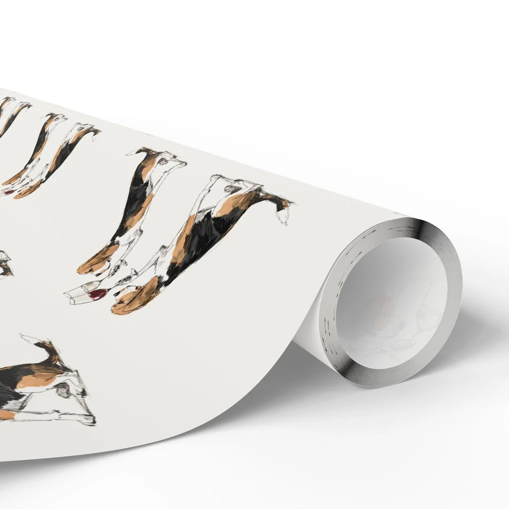 Happy Hour Beagle Wrapping Paper — paper roll
