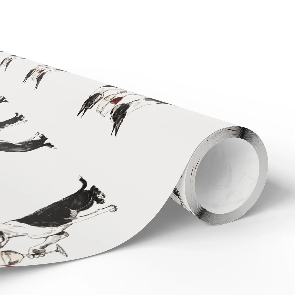 Happy Hour Boston Terrier Wrapping Paper — paper roll