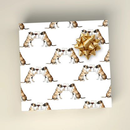 Happy Hour Boxer Wrapping Paper — wrapped gift presentation