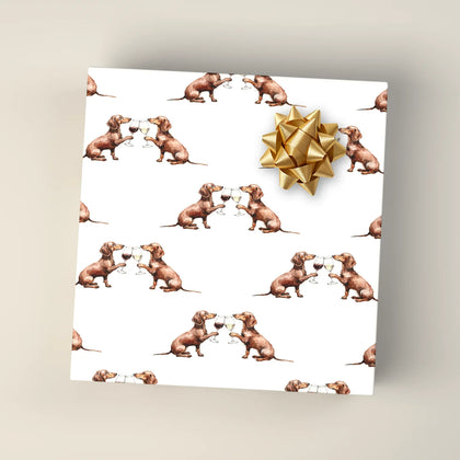 Happy Hour Dachshund Wrapping Paper