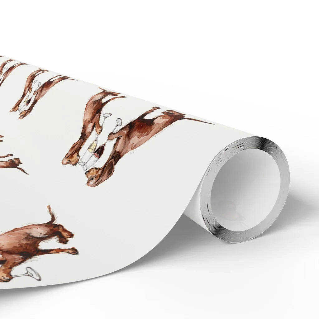 Happy Hour Dachshund Wrapping Paper — paper roll