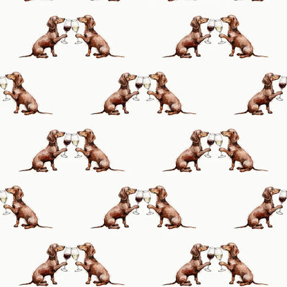 Happy Hour Dachshund Wrapping Paper — repeating pattern tile