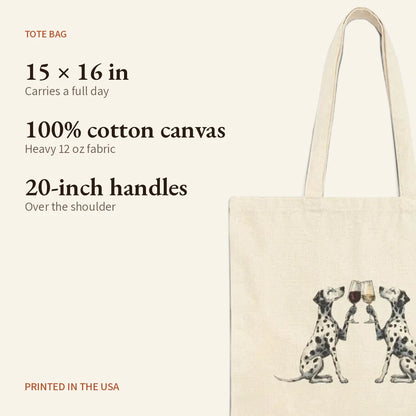 Happy Hour Dalmatian Tote Bag — what you get