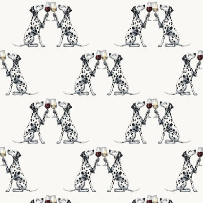 Happy Hour Dalmatian Wrapping Paper — repeating pattern tile