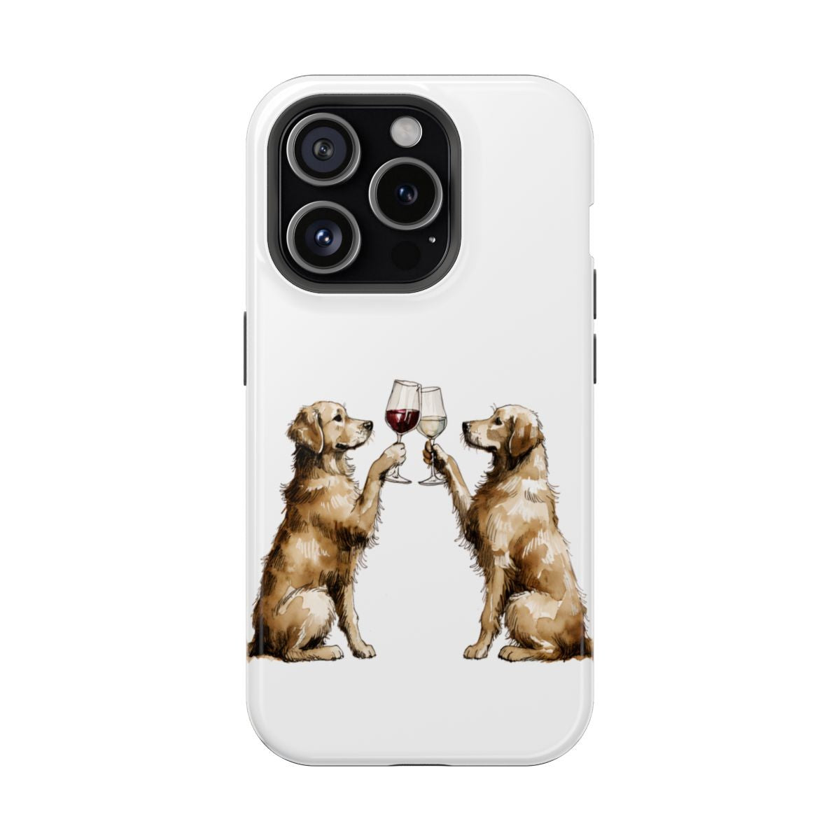 Happy Hour Golden Retriever Phone Case on iPhone 15 Pro