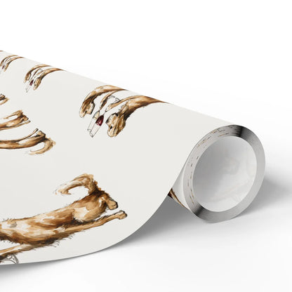 Happy Hour Golden Retriever Wrapping Paper — paper roll