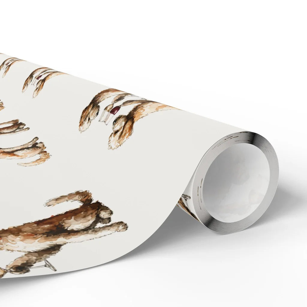 Happy Hour Goldendoodle Wrapping Paper — paper roll