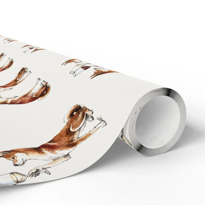 Happy Hour Shiba Inu Wrapping Paper — paper roll