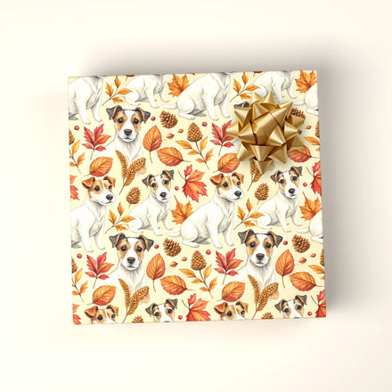 Jack Russell Terrier Autumn Wrapping Paper