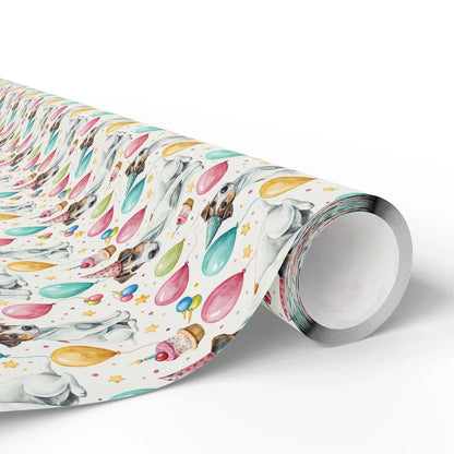 Jack Russell Terrier Birthday Wrapping Paper — paper roll