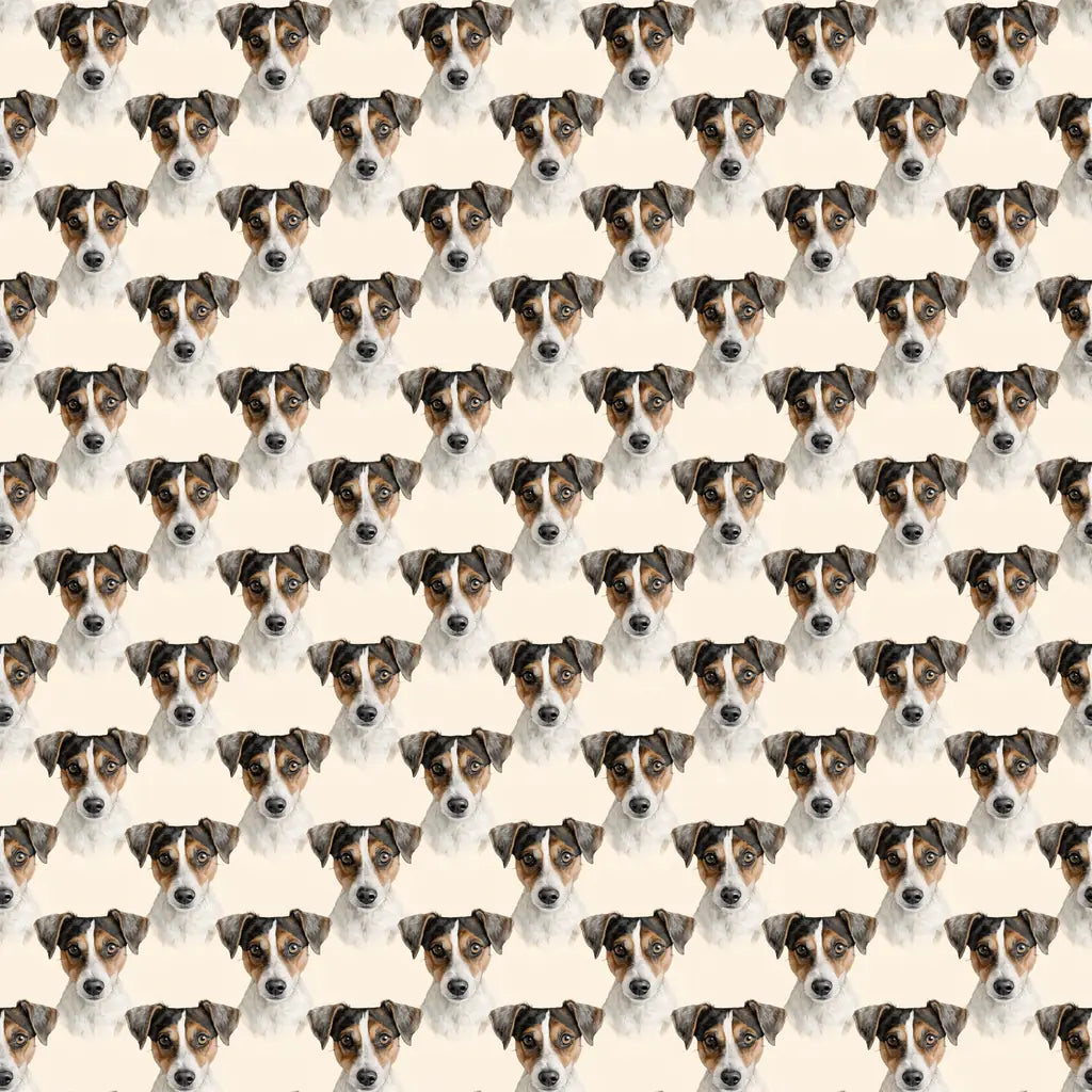 Jack Russell Terrier Portrait Wrapping Paper — repeating pattern tile