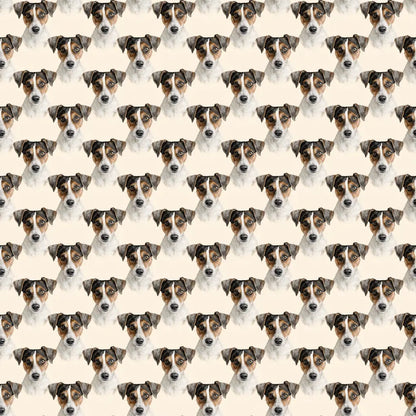 Jack Russell Terrier Portrait Wrapping Paper — repeating pattern tile