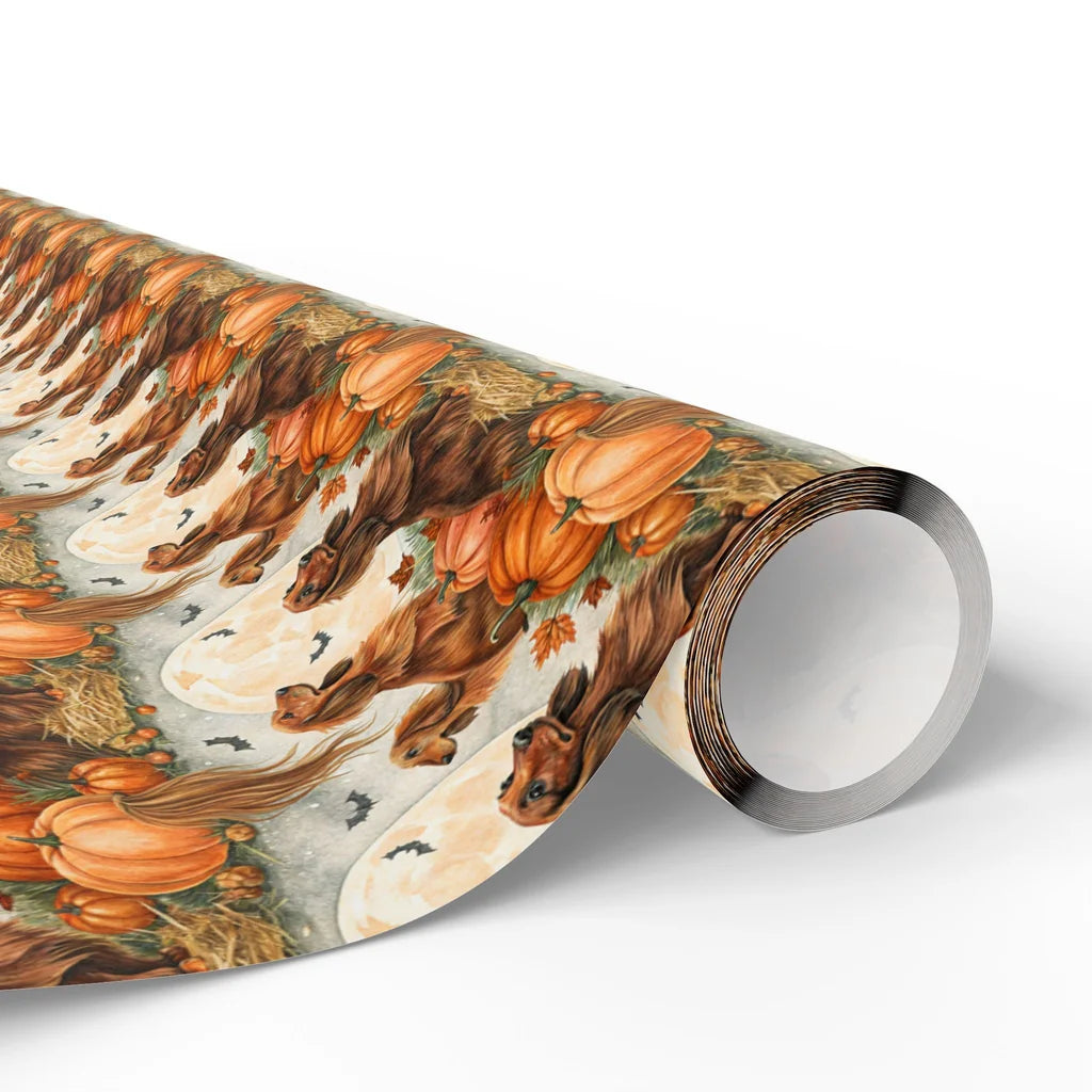 Long-Haired Dachshund Halloween Wrapping Paper — paper roll