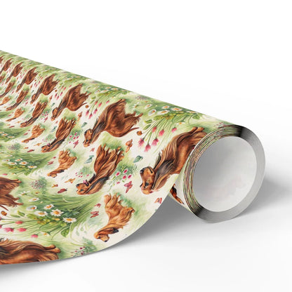 Long on Charm: Dachshund Garden Wrapping Paper — paper roll