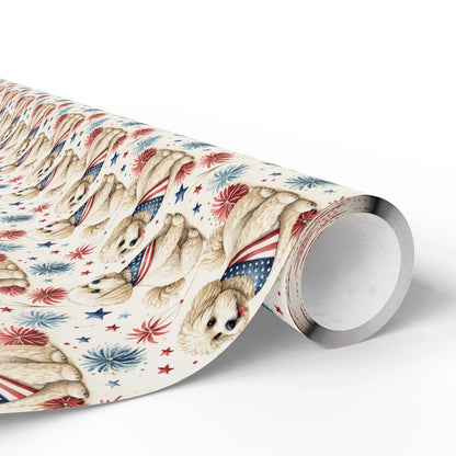 Maltipoo Americana Wrapping Paper — paper roll