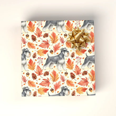 Miniature Schnauzer Autumn Wrapping Paper