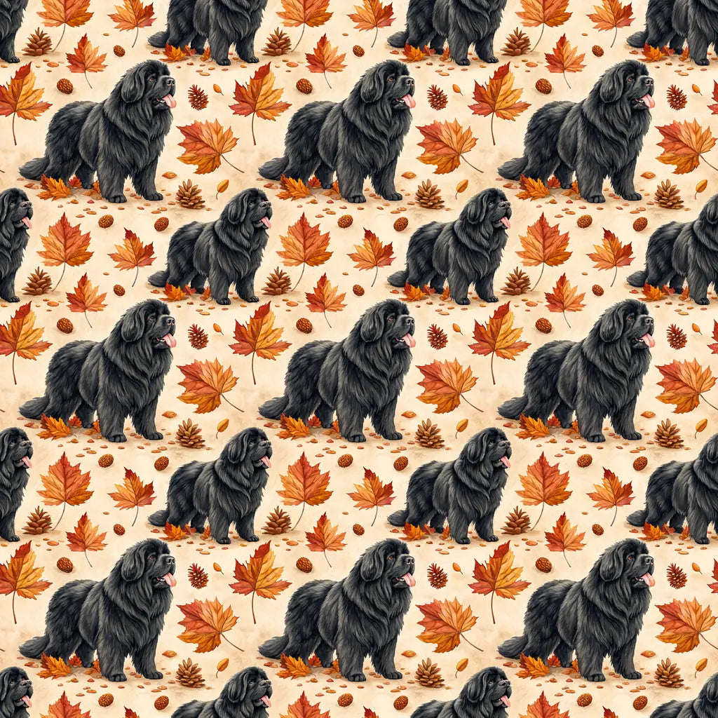 Newfoundland Autumn Wrapping Paper — repeating pattern tile