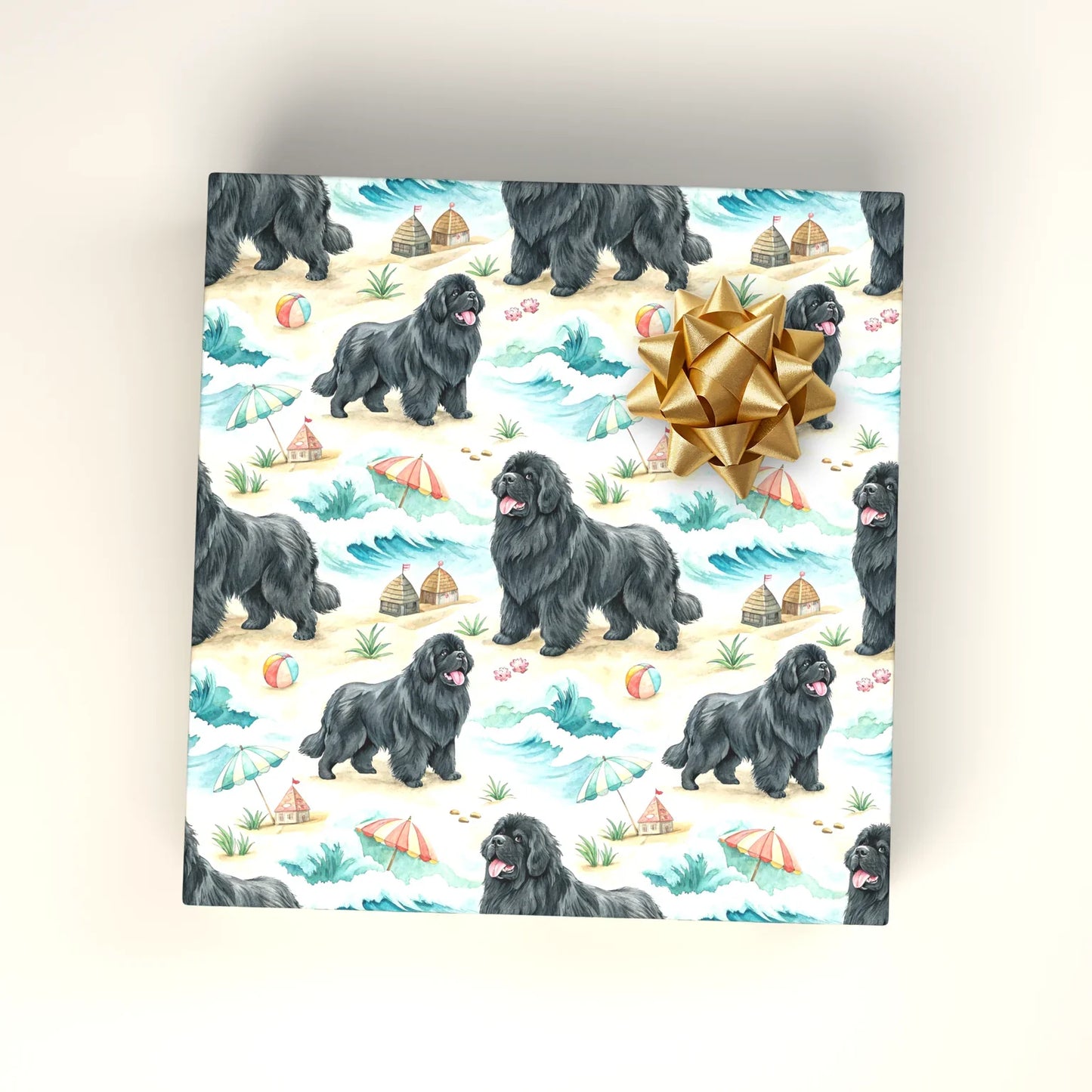 Newfoundland Beach Wrapping Paper — wrapped gift presentation
