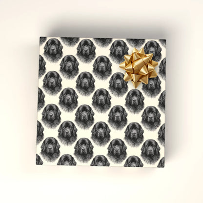 Newfoundland Portrait Wrapping Paper — wrapped gift presentation