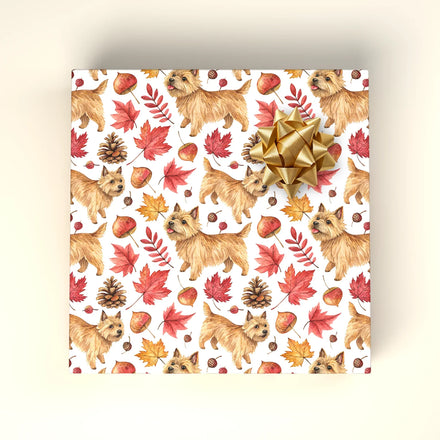 Norwich Terrier Autumn Wrapping Paper