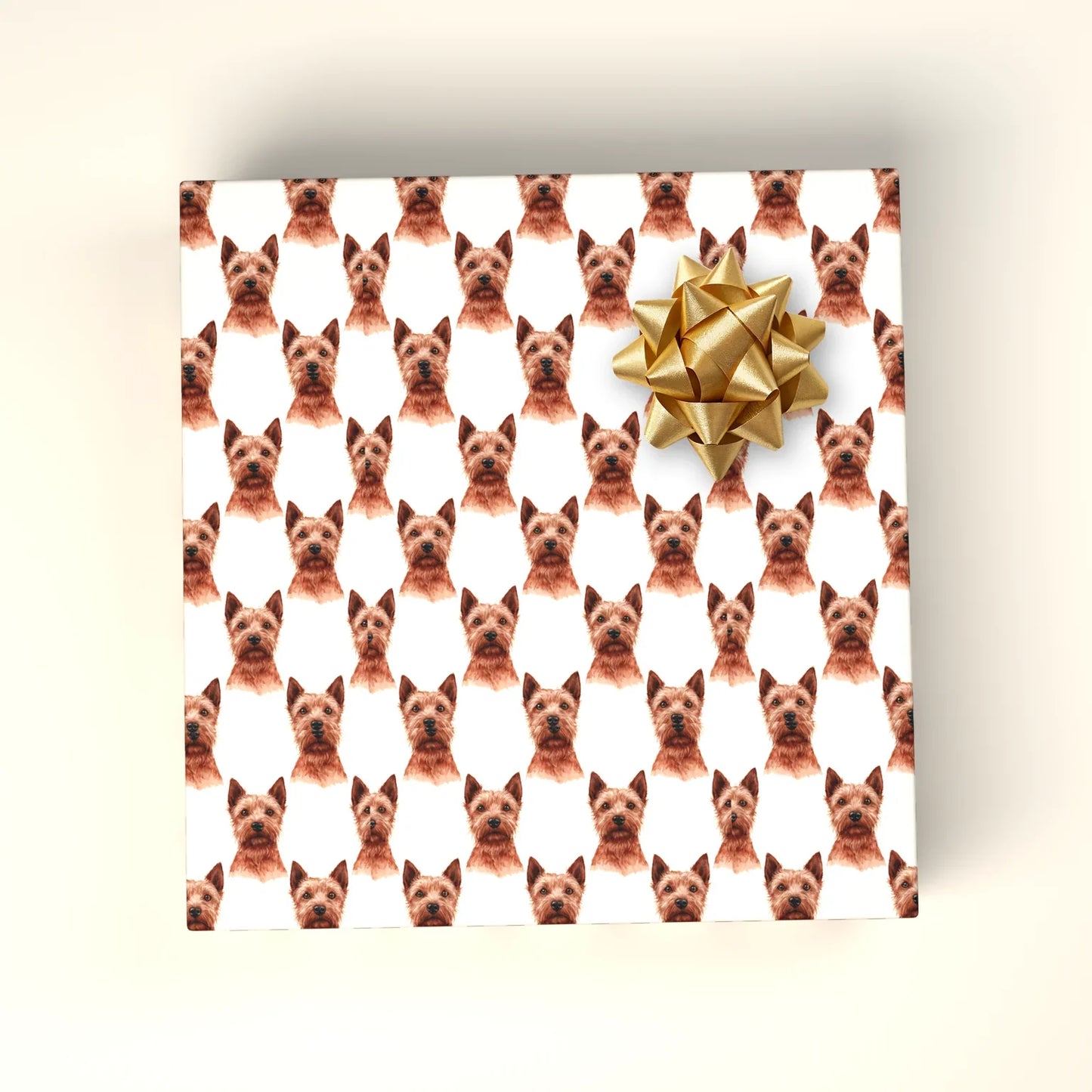 Norwich Terrier Portrait Wrapping Paper — wrapped gift presentation