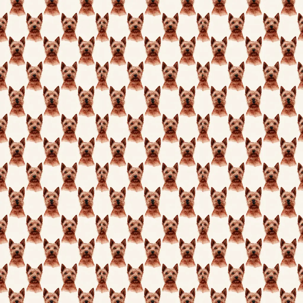 Norwich Terrier Portrait Wrapping Paper — repeating pattern tile
