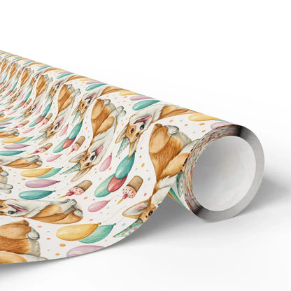Party Animal: Corgi Birthday Wrapping Paper — paper roll