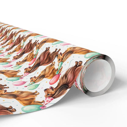 Party Animal: Dachshund Birthday Wrapping Paper — paper roll