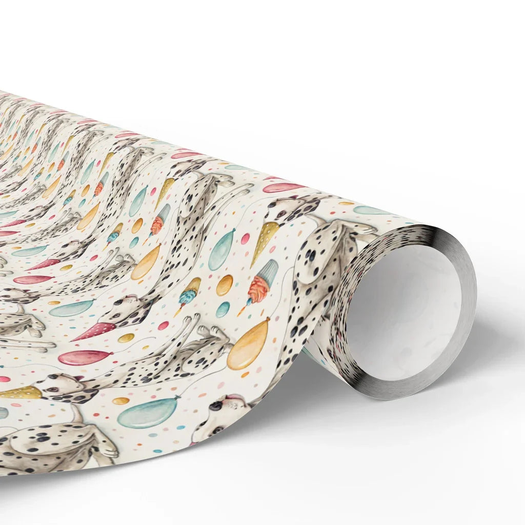 Party Animal: Dalmatian Birthday Wrapping Paper — paper roll