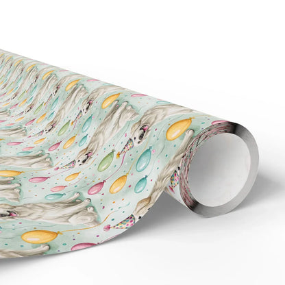Party Hat Golden Retriever Birthday Wrapping Paper — paper roll