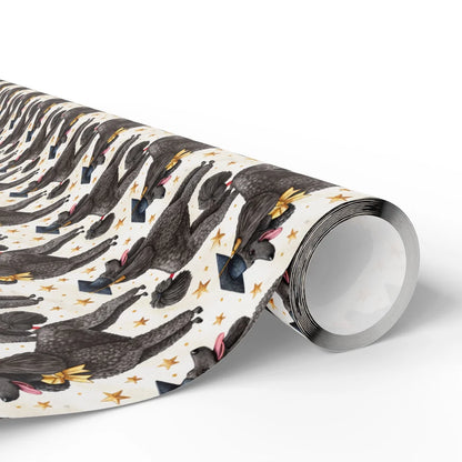 Poodle Graduation Wrapping Paper — paper roll
