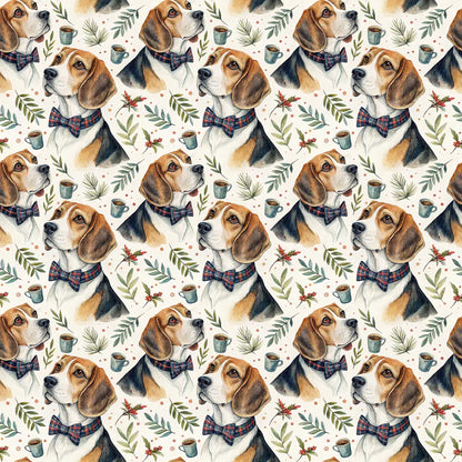 Dapper Beagle Father's Day Wrapping Paper — repeating pattern tile