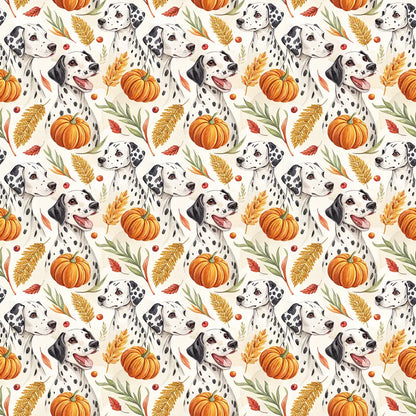 Dalmatian Thanksgiving Wrapping Paper — repeating pattern tile